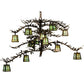 Meyda Lighting Pine Branch 50" 12-Light Valley View Chandelier With Burinished Antique Copper Shade Glass