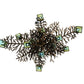 Meyda Lighting Pine Branch 50" 12-Light Valley View Chandelier With Burinished Antique Copper Shade Glass