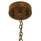 Meyda Lighting Pine Branch 50" 12-Light Valley View Chandelier With Burinished Antique Copper Shade Glass