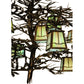 Meyda Lighting Pine Branch 50" 12-Light Valley View Chandelier With Burinished Antique Copper Shade Glass