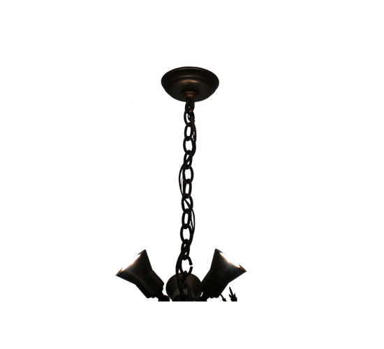 Meyda Lighting Pine Branch 52" 12-Light Antique Copper Green Needles Valley View Chandelier With Ivory Shade Glass