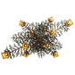 Meyda Lighting Pine Branch 52" 12-Light Antique Copper Green Needles Valley View Chandelier With Ivory Shade Glass