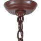Meyda Lighting Pine Branch 52" 12-Light Rust and Green Branches Valley View Chandelier With Silver Mica Shade Glass