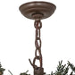 Meyda Lighting Pine Branch 52" 12-Light Timeless Bronze Valley View Chandelier With Silver Mica Shade Glass