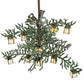 Meyda Lighting Pine Branch 52" 15-Light Antique Copper & Green Needles Valley View Island Chandelier With Beige Iridescent Shade Glass