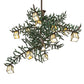 Meyda Lighting Pine Branch 52" 15-Light Antique Copper & Green Needles Valley View Island Chandelier With Beige Iridescent Shade Glass