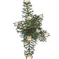 Meyda Lighting Pine Branch 52" 15-Light Antique Copper & Green Needles Valley View Island Chandelier With Beige Iridescent Shade Glass