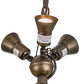 Meyda Lighting Pine Branch 52" 15-Light Antique Copper & Green Valley View Chandelier With Beige Iridescent Shade Glass