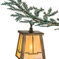 Meyda Lighting Pine Branch 52" 15-Light Antique Copper & Green Valley View Chandelier With Beige Iridescent Shade Glass