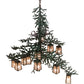 Meyda Lighting Pine Branch 52" 15-Light Cafe Noir & Timeless Bronze Valley View Chandelier With Silver Mica Shade Glass