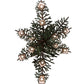 Meyda Lighting Pine Branch 52" 15-Light Cafe Noir & Timeless Bronze Valley View Chandelier With Silver Mica Shade Glass