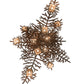 Meyda Lighting Pine Branch 52" 15-Light Cafe Noir Valley View Chandelier With Silver Mica Shade Glass
