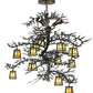 Meyda Lighting Pine Branch 52" 15-Light LED Dark Burnished Antique Copper Valley View Chandelier With Beige Iridescent Shade Glass