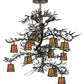 Meyda Lighting Pine Branch 52" 15-Light LED Dark Burnished Antique Copper Valley View Chandelier With Beige Iridescent Shade Glass