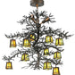 Meyda Lighting Pine Branch 52" 15-Light LED Dark Burnished Antique Copper Valley View Chandelier With Beige Iridescent Shade Glass