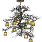 Meyda Lighting Pine Branch 52" 15-Light LED Dark Burnished Antique Copper Valley View Chandelier With Beige Iridescent Shade Glass