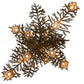 Meyda Lighting Pine Branch 52" 16-Light Antique Copper Valley View Chandelier With Amber Mica Shade Glass
