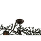 Meyda Lighting Pine Branch 53" 12-Light Timeless Bronze Valley View Chandelier With Amber Mica Shade Glass
