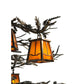 Meyda Lighting Pine Branch 54" 12-Light Dark Burnished Antique Copper Valley View Chandelier With Honey Amber Art Shade Glass
