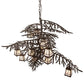 Meyda Lighting Pine Branch 54" 12-Light Oil Rubbed Bronze Valley View Chandelier With White Iridescent Shade Glass