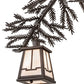 Meyda Lighting Pine Branch 54" 12-Light Oil Rubbed Bronze Valley View Chandelier With White Iridescent Shade Glass