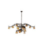 Meyda Lighting Pine Branch 66" 18-Light Oil Rubbed Bronze Valley View Chandelier With Beige Iridescent Shade Glass