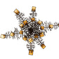 Meyda Lighting Pine Branch 66" 18-Light Oil Rubbed Bronze Valley View Chandelier With Beige Iridescent Shade Glass