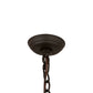 Meyda Lighting Pine Branch 66" 18-Light Oil Rubbed Bronze Valley View Chandelier With Beige Iridescent Shade Glass