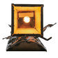 Meyda Lighting Pine Branch 7" 2-Light Dark Burnished Antique Copper Valley View Wall Sconce With Beige Iridescent Shade Glass