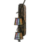 Meyda Lighting Pine Branch 7" 2-Light LED Antique Copper Valley View Wall Sconce With Beige Iridescent Shade Glass