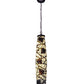 Meyda Lighting Pine Branch 7" 6-Light Mahogany Bronze Mini Pendant Light With Amber Shade Glass