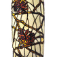 Meyda Lighting Pine Branch 7" 6-Light Mahogany Bronze Mini Pendant Light With Amber Shade Glass