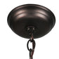 Meyda Lighting Pine Branch 7" 6-Light Mahogany Bronze Mini Pendant Light With Amber Shade Glass
