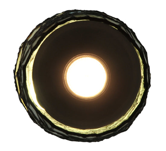 Meyda Lighting Pine Branch 7" 6-Light Mahogany Bronze Mini Pendant Light With Amber Shade Glass