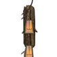 Meyda Lighting Pine Branch 8" 2-Light Antique Copper Valley View Wall Sconce With Beige Iridescent Shade Glass