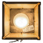 Meyda Lighting Pine Branch 8" Antique Copper Valley View Mini Pendant Light With Beige Art Shade Glass