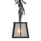 Meyda Lighting Pine Branch 8" Cafe Noir Mini Pendant Light With Frosted Seeded Shade Glass