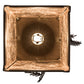 Meyda Lighting Pine Branch 8" Cafe Noir Valley View Mini Pendant Light With Silver Mica Shade Glass