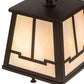 Meyda Lighting Pine Branch 8" Oil Rubbed Bronze Valley View Mini Pendant Light With White Iridescent Shade Glass