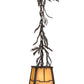 Meyda Lighting Pine Branch 8" Rust & Wrought Iron Valley View Mini Pendant Light With Beige Iridescent Shade Glass