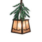 Meyda Lighting Pine Branch 8" Timeless Bronze Mini Pendant Light With Silver Mica Shade Glass