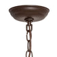 Meyda Lighting Pine Branch 8" Timeless Bronze Mini Pendant Light With Silver Mica Shade Glass