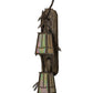 Meyda Lighting Pine Branch 9" 2-Light Antique Copper Valley View Wall Sconce With Beige Iridescent Shade Glass