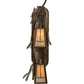 Meyda Lighting Pine Branch 9" 2-Light Antique Copper Valley View Wall Sconce With Beige Iridescent Shade Glass