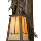 Meyda Lighting Pine Branch 9" 2-Light Antique Copper Valley View Wall Sconce With Beige Iridescent Shade Glass