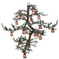 Meyda Lighting Pine Branch 91" 18-Light Rust & Green Branches Valley View Chandelier With Silver Mica Shade Glass