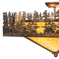Meyda Lighting Pine Lake 19"Sq 2-Light Antique Copper Flush Mount Light With Beige Shade Glass