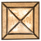Meyda Lighting Pine Lake 19"Sq 4-Light Antique Copper Inverted Pendant Light With Silver Mica Shade Glass