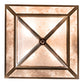 Meyda Lighting Pine Lake 20"Sq 4-Light Antique Copper Inverted Pendant Light With Silver Mica Shade Glass