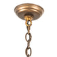 Meyda Lighting Pine Lake 20"Sq 4-Light Antique Copper Inverted Pendant Light With Silver Mica Shade Glass